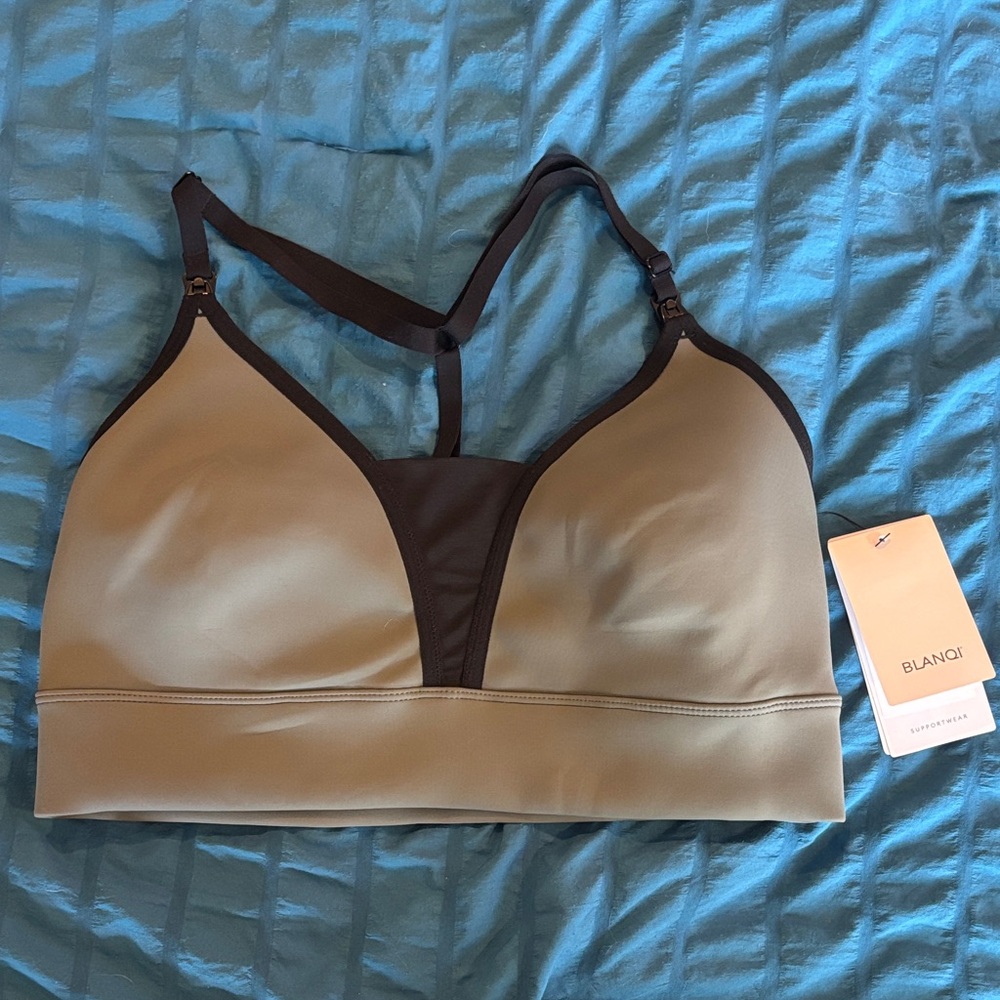 BLANQI Women's Olive and Black Nursing Bra - NWT